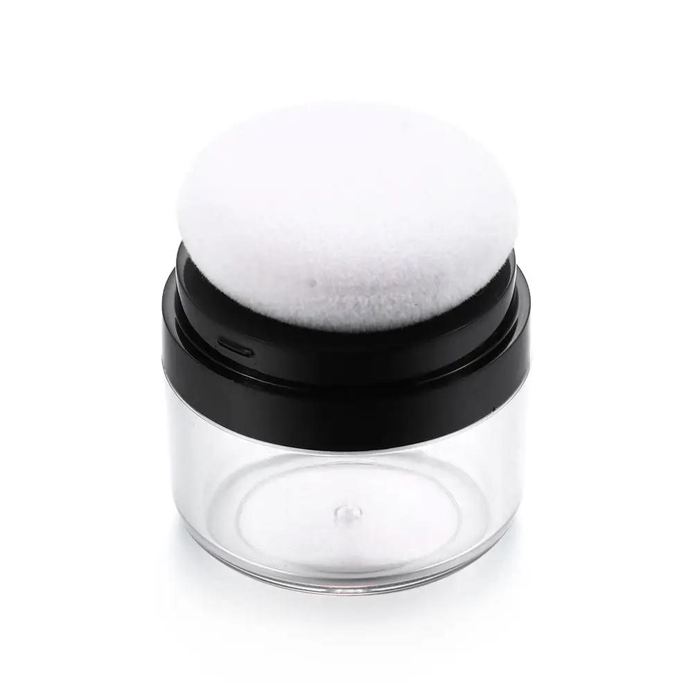 15g Loose Powder Box With Mirror Mushroom Sponge Puff Portable Powder Case Foundation Blusher Finishing Powder Jar Container