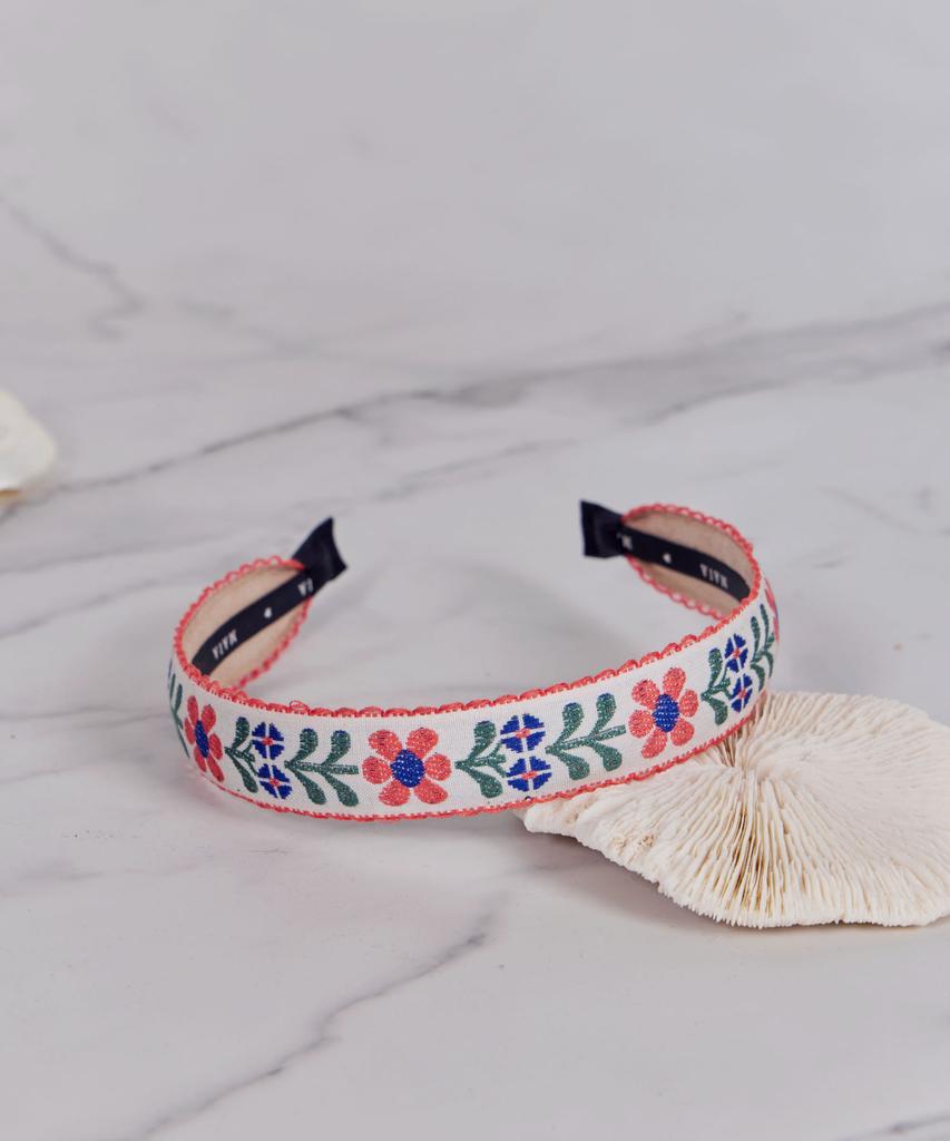 Maia Flower Headband P-Orange