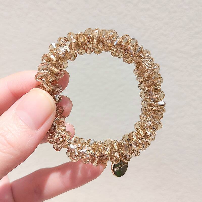Imitation Pearl Hair Tie, Korean Hair Accessory, Beaded Elastic Band, Women's Hair Tie for Buns, High Elasticity