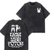 Rappare Bad Bunny Turné 2026 Debi Tirar Mas Fotos DTMF Merch T-shirts Herr Mode Sommar Rundhalsad T-shirt Hip Hop Vintage Tvättade T-shirts