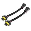 Qiilu [2 Pieces] Headlight Fog Lamp Extension Wiring Harness Socket