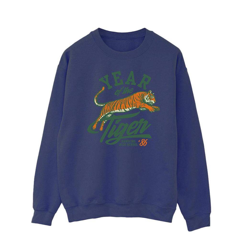 Netflix Mens Stranger Things Hawkins Year of The Tiger 86 Sweatshirt
