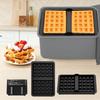 2-delad Praktisk Silikon Airfryer Våffelform Fyrkantig/Rektangulär Non-stick Våffelmakare Värmetålig Bakform Kök
