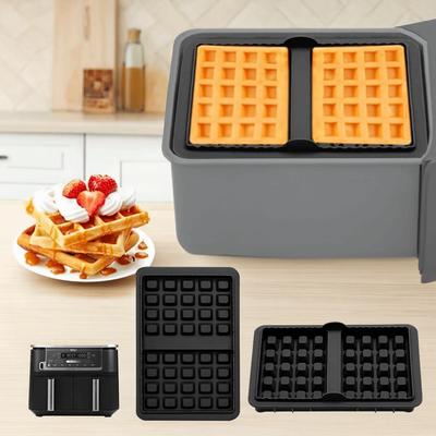 2 Piece Portable Silicone Air Fryer Waffle Mold Square/Rectangular Non-stick Baking Mold Heat-resistant Waffle Maker Pastry