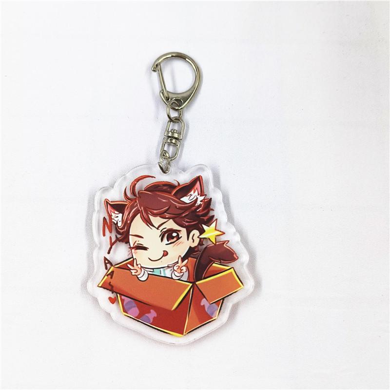 Haikyuu!! Double-Sided Keychain Pendant: Hinata, Kageyama, Kenma
