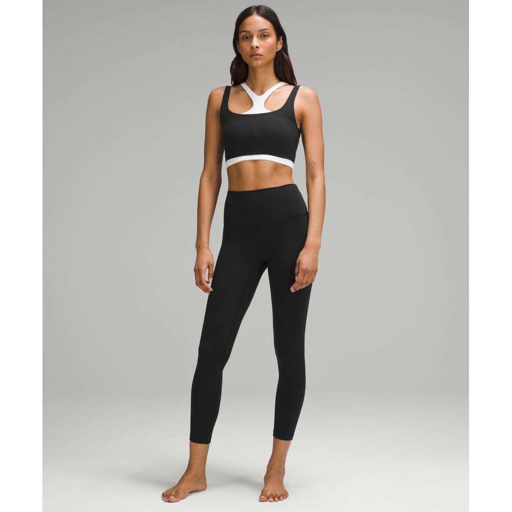 Lululemon Bend This SCoop And SquAre BrA  Light Support  A C Cups blACk