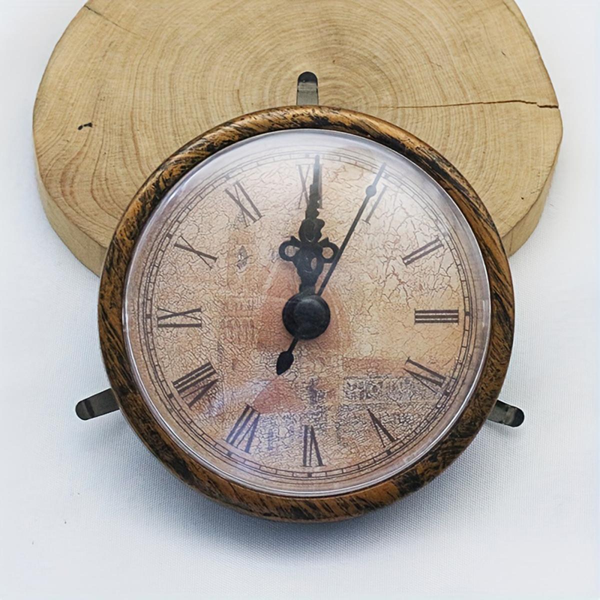 

80mm Battery Powered Round Clock Head,Plastic Quartz Clock Embedded Clock Craft Decoration for Wall Mural 1pc