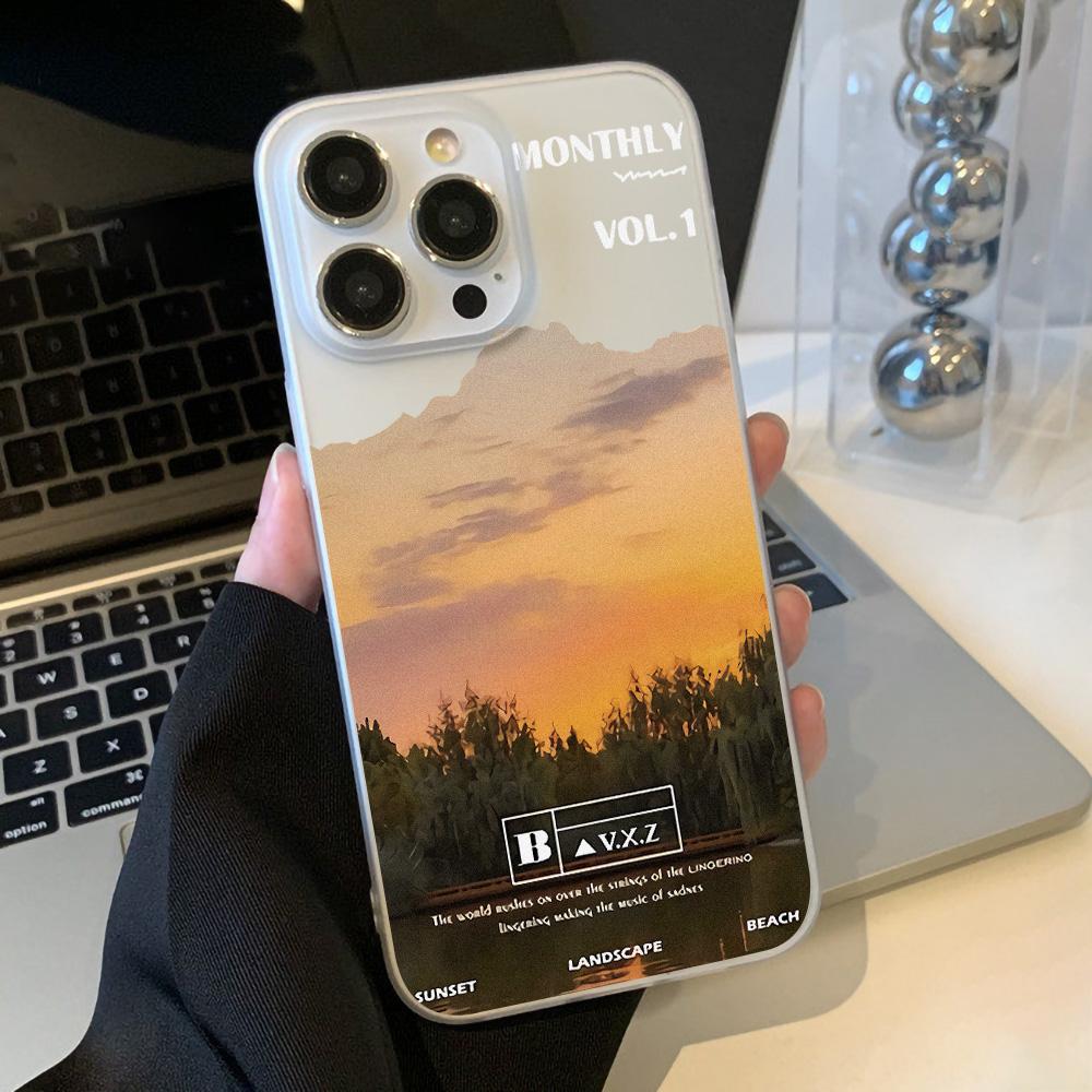 Mobile Phone Cases for iPhone 11 13 15 Pro Max 12 14 Pro Max Case iPhone 16 15 Plus 13 Pro 12 Frosted Texture Painted Cartoon Flowers