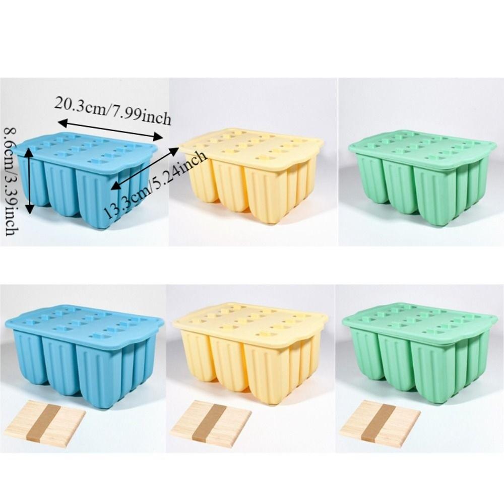 Non-Stick Ice Cream Trays 12 Grids Ice Lolly Mold Practical Ice Candy Mold  Homemade Ice Cream