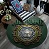 Custom Name,Leicester City pattern round rug,Carpet Rug for Living Room Bedroom Playroom ,Non-slip Floor Mat,Holiday Gifts and Birthday Gifts.