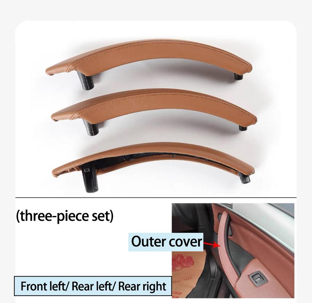 Kyapx5 LHD RHD E70 E71 Upgraded Interior Door Handle with Leather Cover Assembly Full Set For BMW X5 X6 E70 E71 2008-2013