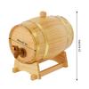Pine Wood Wine Barrel 3L Original Wood Color with Stand, For Whiskey/Wine Fermentation Home/Bar