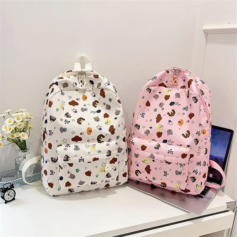 Cute Cartoon Puppy Dog Print Backpack Large-Capacity Casual Student Schoolbag  Delicate Personality Trend Travel Bag Gift