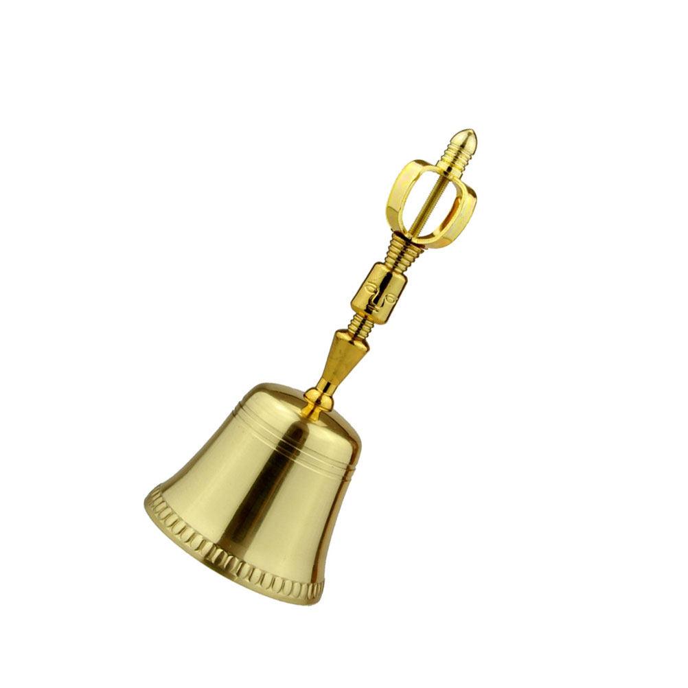 Copper Handbell Creative Design Practical Long Term Use Retro Decoration Reception Kitchen Bar 1Pcs Golden