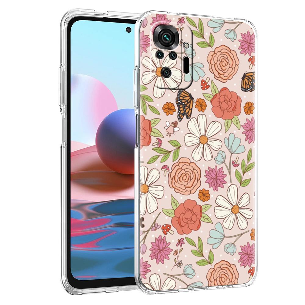 Phone Case For Xiaomi Redmi Note 15 14 5G 13 12 10 11 Pro Plus 4G 14C 13C 12C Soft TPU Cover Stylish Flower Patterned Design