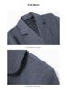 Wool Blend Men's Mid-Length Trench Coat - 2025 Autumn/Winter Collection
