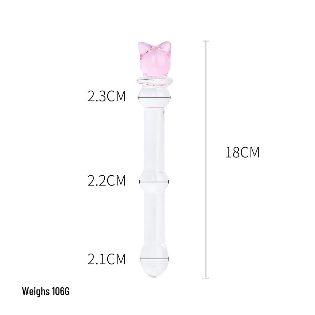 Glass Crystal Butt Plug & Massage Stick for Couples