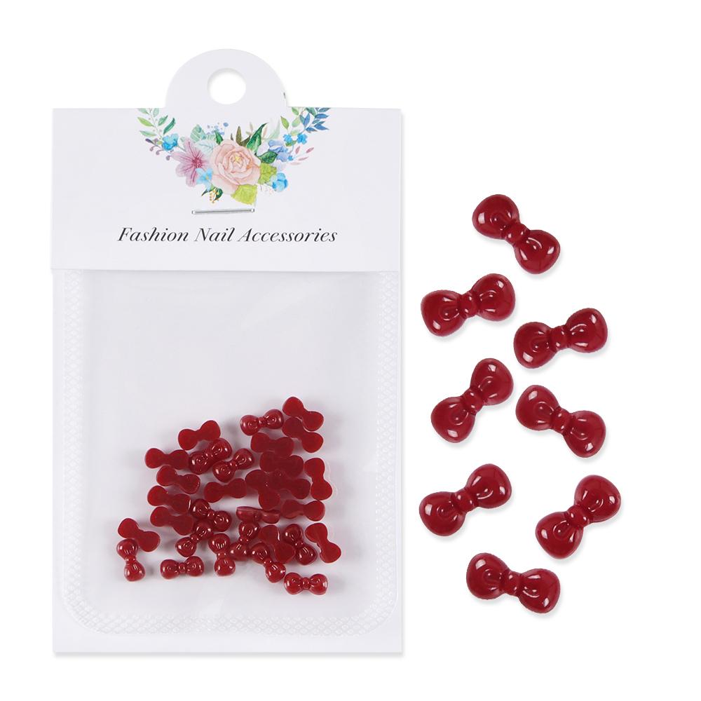 

30 шт. розовых мини-бантов 3D-подвесок для дизайна ногтей Kawaii, мультяшные украшения из смолы для ногтей, аксессуары для украшения, корейские принадлежности для маникюра своими руками