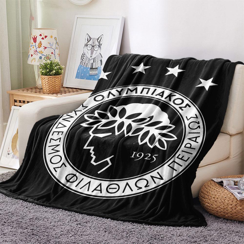 Olympiacos F.C FlAannel Blanket, High quality Comfortable for All Seasons, Home Decor, Warmth and Comfort
