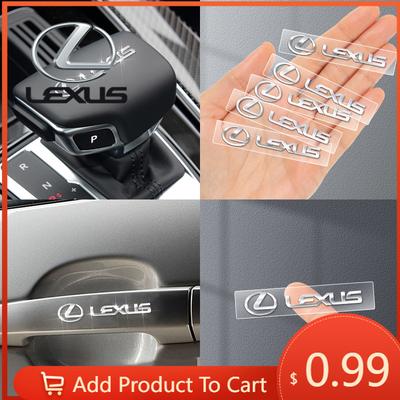 Interior Stickers 2/5/10pcs Car Logo 3D Metal Stickers Decorative Accessories For F-SPORT ES RX NX LS UX LM LX GX LC RZ IS