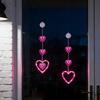 Valentinstag Fensterlicht - Batteriebetriebenes herzförmiges Licht mit Saugnapf, geeignet für Heiratsanträge, Hochzeiten und Jahrestage