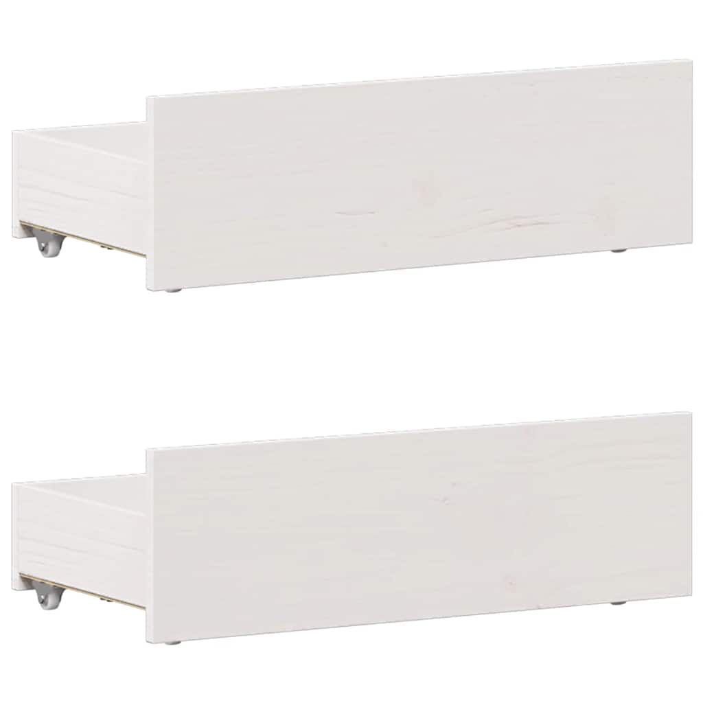 Solid Wood Bed Without Mattress with Headboard White 75 X 190 Cm