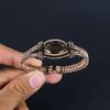 Smoky Topaz Jewelry, Handmade Gemstone Bracelet, 999 Copper Wire Wrapped Bracelet Antique Jewelry, For Engagement Gift