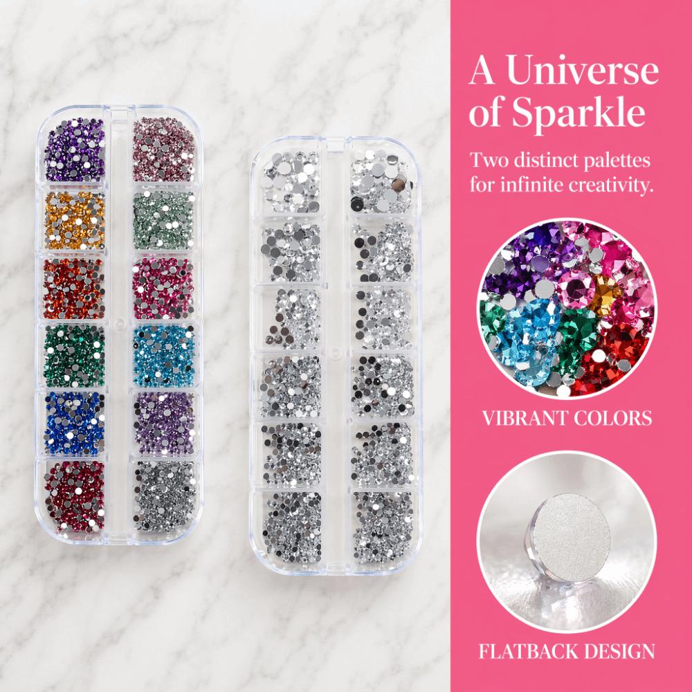 2Box Mixed Color Nail Crystal Charms 1.6mm Manicure  Rhinestones  Christmas Gems