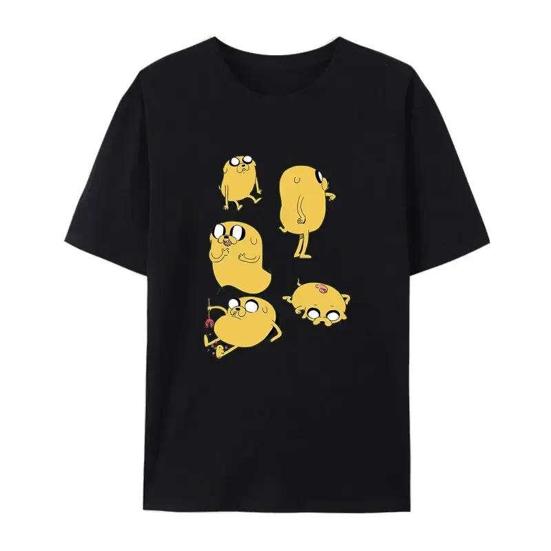 Camisetas con estampado de dibujos animados de Adventure Time hombres moda Harajuku, cómics creativos, camisetas geniales
