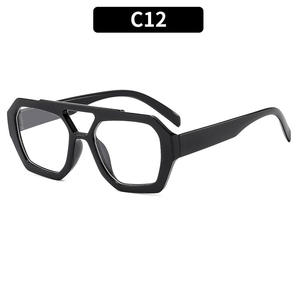 Optical Goggles Plano Glasses Frame for Women and Men Round Oversized Cat Eye Eyeglasses Retro Frames Metal Clear Lenses Eyewear