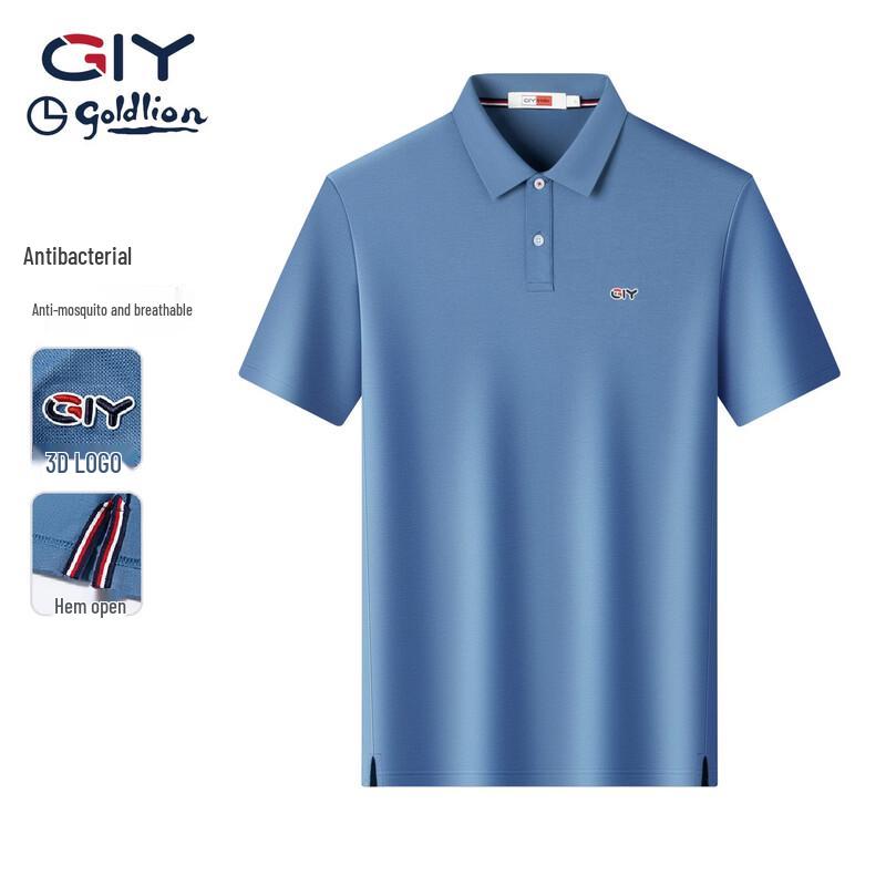 Goldlion Men s Summer Short Sleeve Polo Shirt L