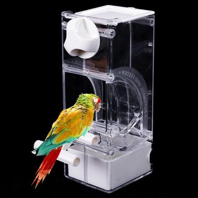 Automatischer Vogelfutterspender Käfig Transparent Sittich Leckerlis Samenbehälter,Papagei für
