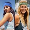 Women's Wide Elastic Sports Headband, Solid Color Yoga Sweatband for Running Workout