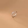 INZATT Real 925 Silver Leaves Plant Adjustable Ring For Fashion Women Fine Jewelry Cute Minimalist Accessories