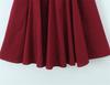 Elegant French Square Neck Short Sleeve Tie-back Dress - Slimming Waist Mid-length Skirt for Summer Vacation