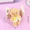 Blush Bear Doll Keychain: Cute Skirt Plush Heart Bag Charm Gift