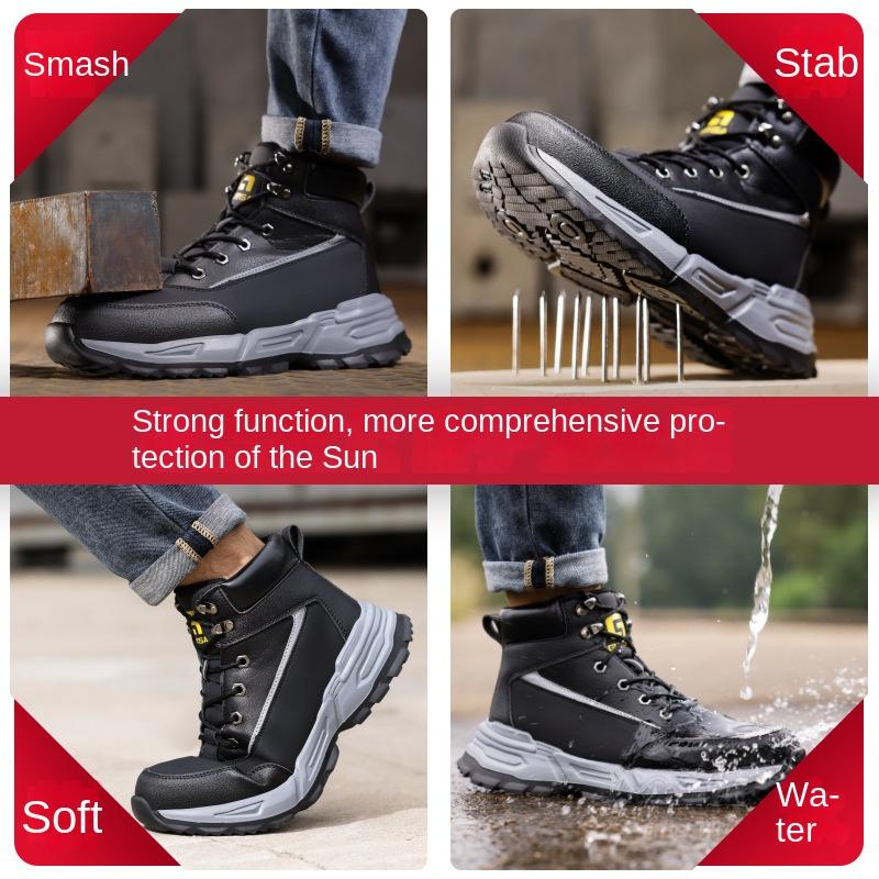 Labor Insurance Shoes Steel Bag Head Lightweight Safety Shoes Comfortable Safety Protection Winter Cotton Shoes