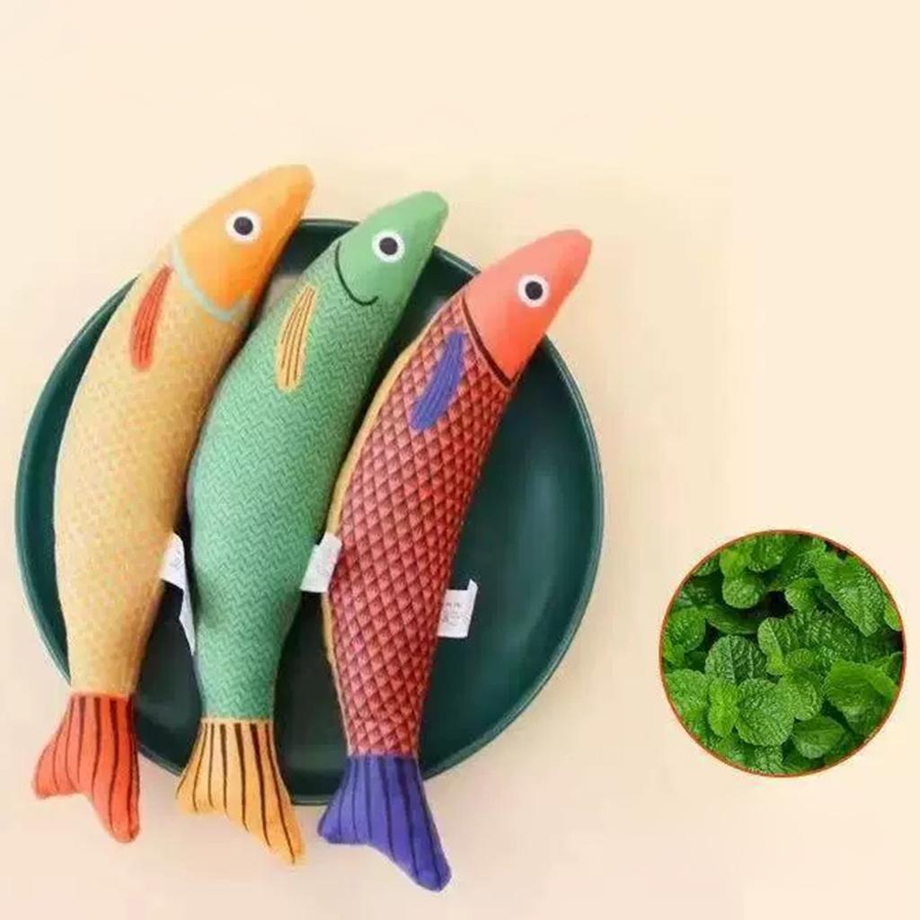 Potaroma Toys Saury Fish, 3 Pack, Crinkle Sound, Soft and , Interactive for Indoor Exercise 9.4 Inches for All Breeds