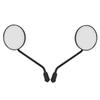 2Pcs Motorcycle Rear View Mirror Rounded Durable Plastic Steel Impact Resistant Widely Compatible Motorcycle Mirrors