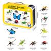 Educational 3D Puzzle Bug Figures Set 3 Difficulty Levels 4D Assembled Puzzle Insect Toy for Kids Toddler 3-8