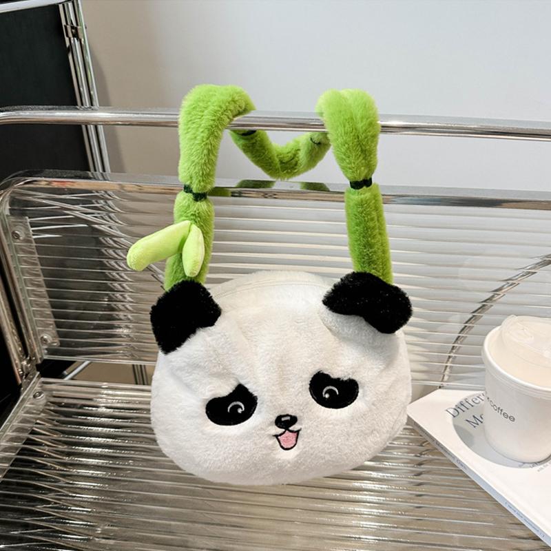 Versatile New Cartoon Panda Plush Handheld Doll Versatile Diagonal Cross Bag