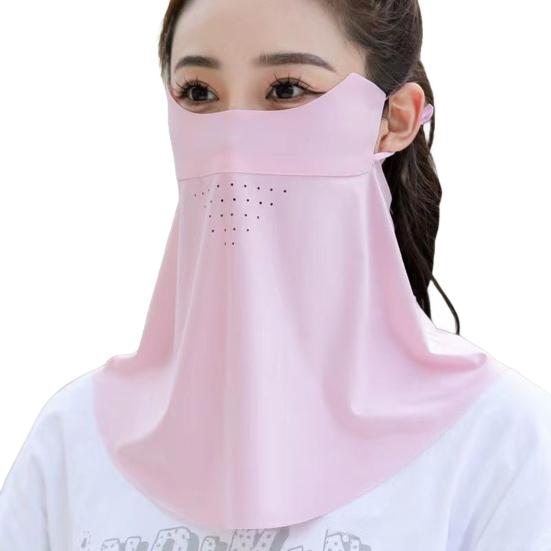 Face Guard with Elastic Strap Ultra-Wide Coverage Double-Layer Structure UPF 50+ UV Protection Cycling Face Protector