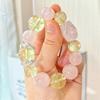 13-16Mm Large Particle Natural Lemon Citrine Madagascar Rose Quartz Bracelet