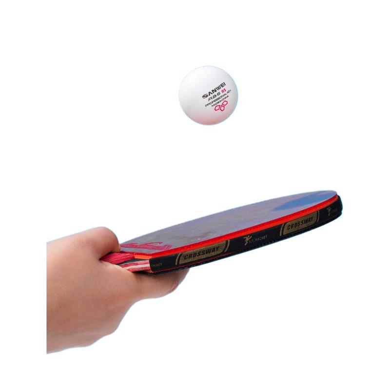 Palline da Ping Pong SANWEI RS 3 Stelle Cucite, Materiale ABS 40+, Alta Elasticità e Resistenti per Allenamento