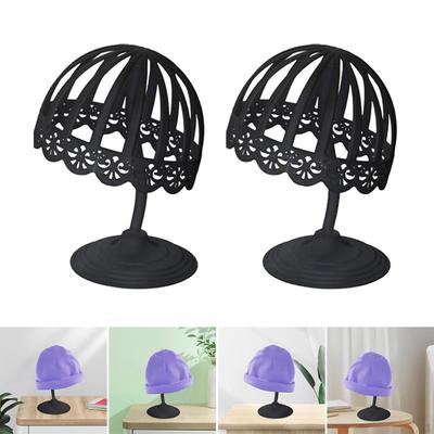 2Pcs Hat Display Stand Holder Easy To Install Black 40cm 45cm