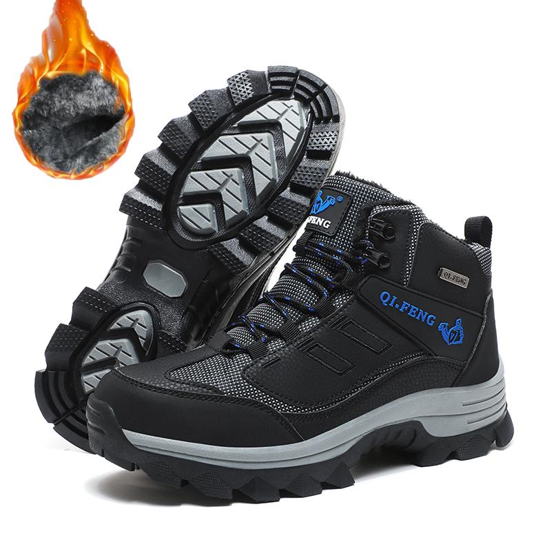 37-47 Fashion Plus Velvet Warm High Top Cotton Shoes Outdoor Mountaineering Shoes Travel Hiking Shoes Snow Boots