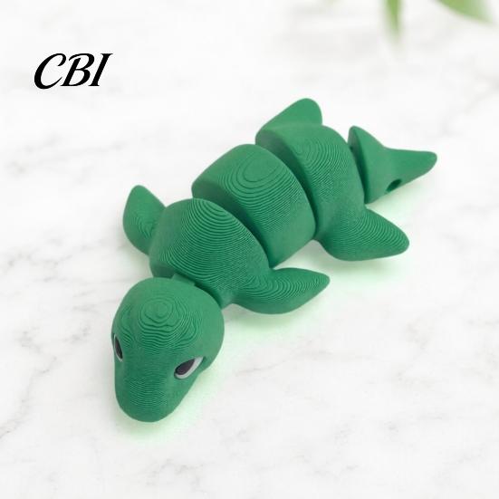 PLA Dinosaur Ornament Articulated Plesiosaur Figurine, 3D Printed with Movable Joints, Flexible Pose Toy Cute Mini Fidget for Home Office Desk