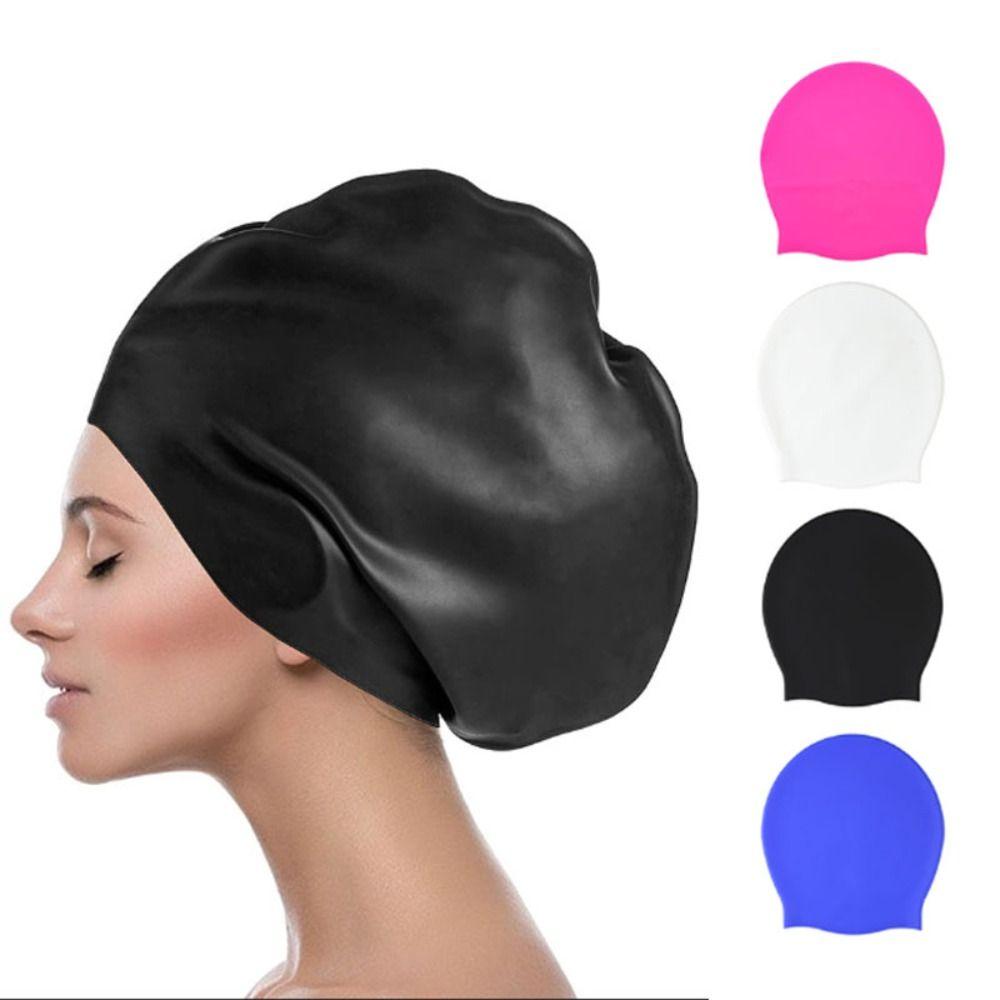 Длинные волосы коса очень большой водонепроницаемая шапочка для плавания большая голова новая шапочка для купания