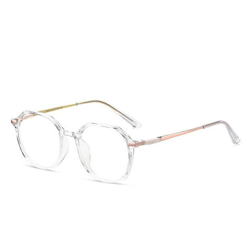 Transparent Gray Polygon Nearsighted Glasses Women Men  Oval Short-Sight Eyewear Prescription Spectacles 0 -1.0 -1.5 To -6.0