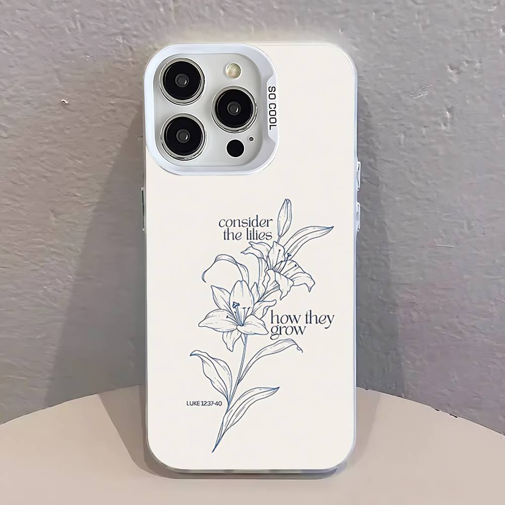 

God Jesus Bible Verse Quotes Phone Case For iPhone 12,16,17,14,13,15,11,Pro,XS,Max,Plus,Mini,SE4,E White Matte Shockproof Cover iPhone11